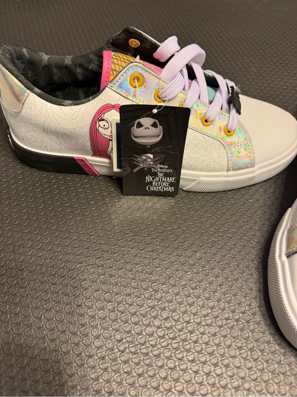 Disney The Nightmare Before Christmas Sally Holographic White Pink Lilac Sneaker